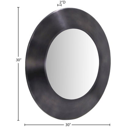 Sphere Black Iron Mirror