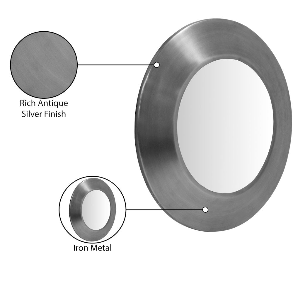 Sphere Silver Iron Mirror