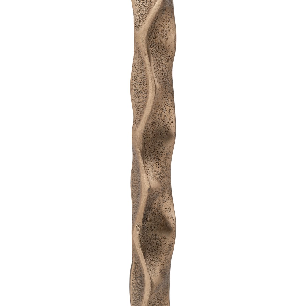 Helix Beige Genuine Marble Top And Aluminum Base End / Side Table