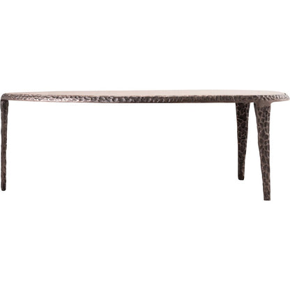 Gild Beige Genuine Marble Top And Aluminum Base Coffee Table