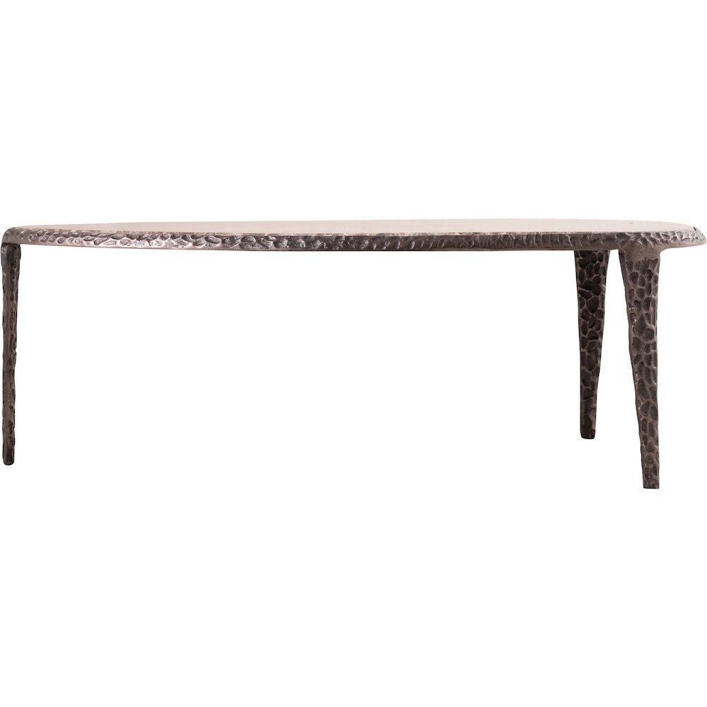 Gild Brown Genuine Marble Top And Aluminum Base Coffee Table