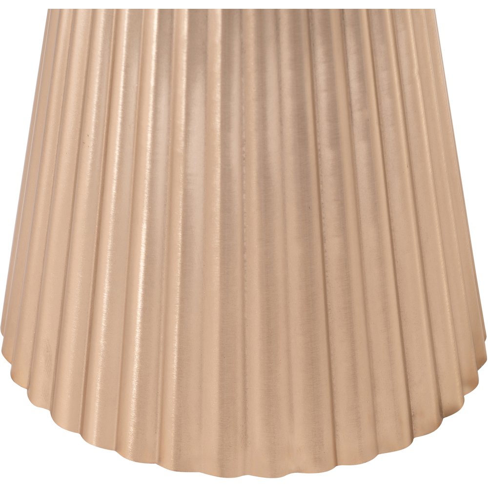 Cindra Beige Genuine Marble Top And Iron Base End / Side Table