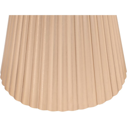 Cindra Beige Genuine Marble Top And Iron Base End / Side Table