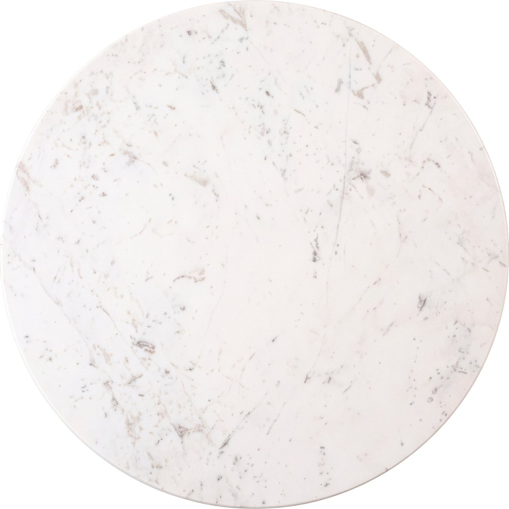 Cindra White Genuine Marble Top And Iron Base Coffee Table