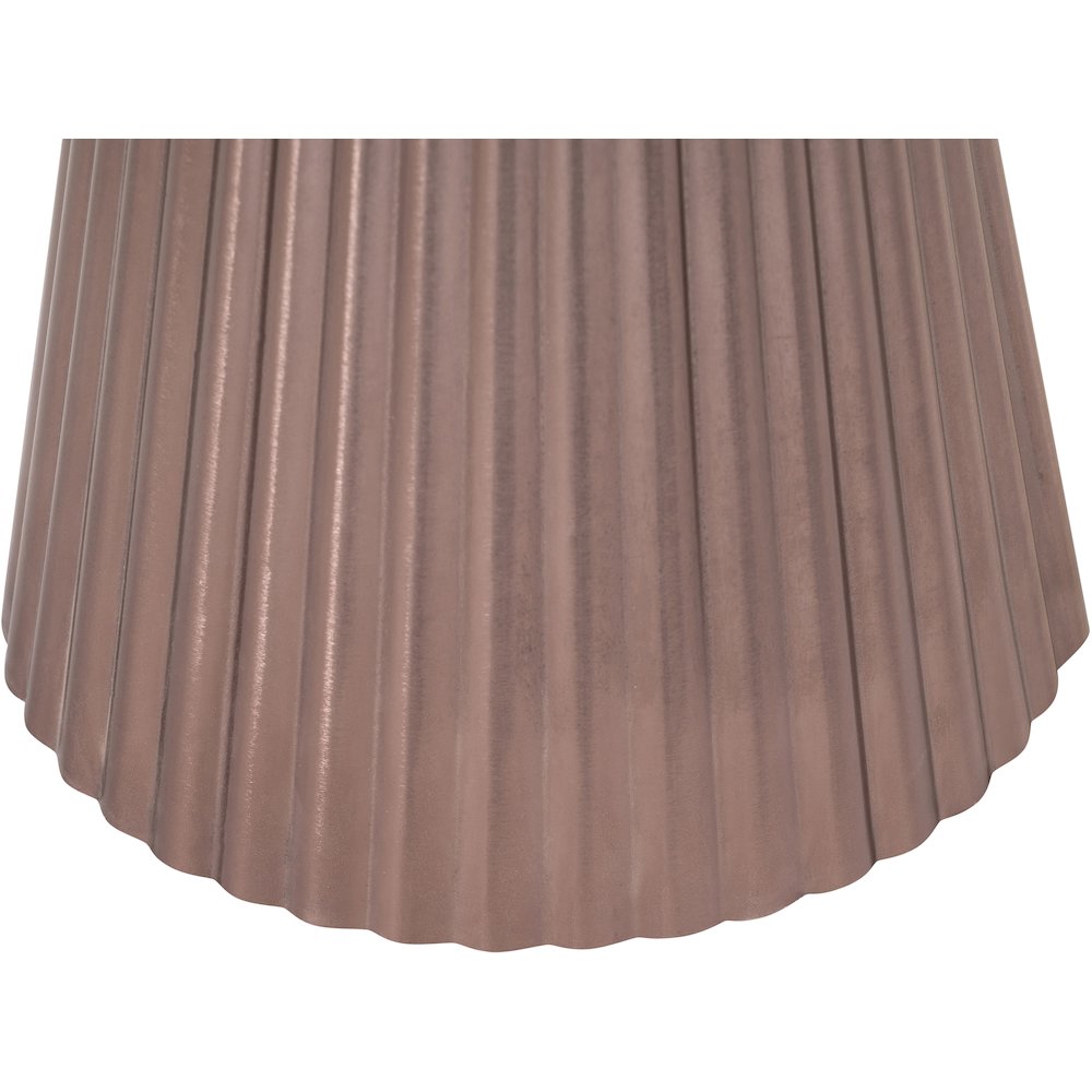 Cindra Brown Genuine Marble Top And Iron Base End / Side Table