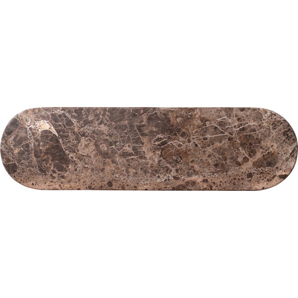 Cindra Brown Genuine Marble Top And Iron Base Console Table
