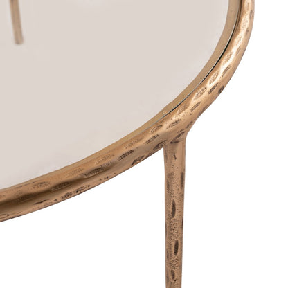 Evren Clear Glass Top And Aluminum Base Coffee Table