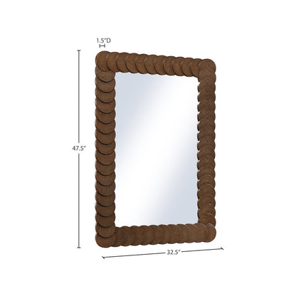 Revolve Brown Mirror