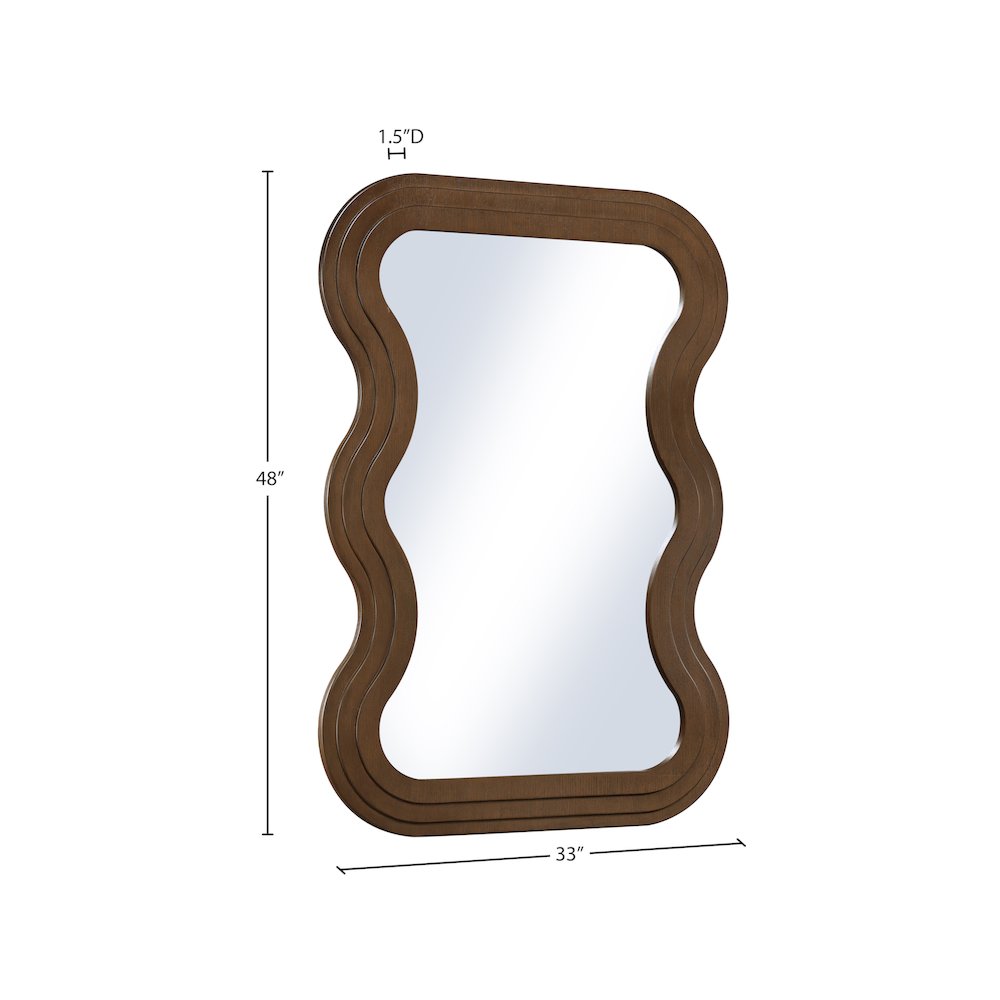 Bellagio Brown Oak Veneer Mirror