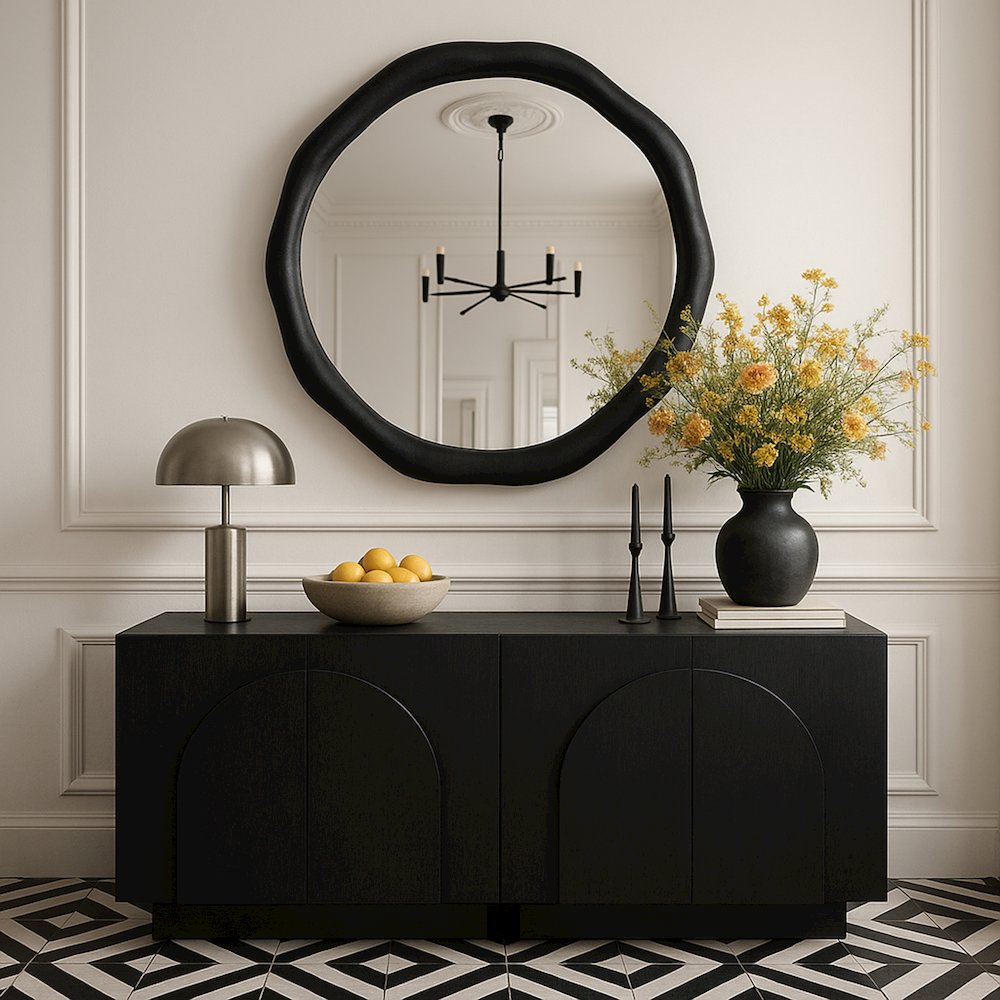 Armada Black Aluminum Mirror