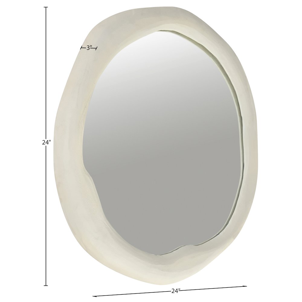 Armada Cream Aluminum Mirror