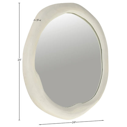 Armada Cream Aluminum Mirror
