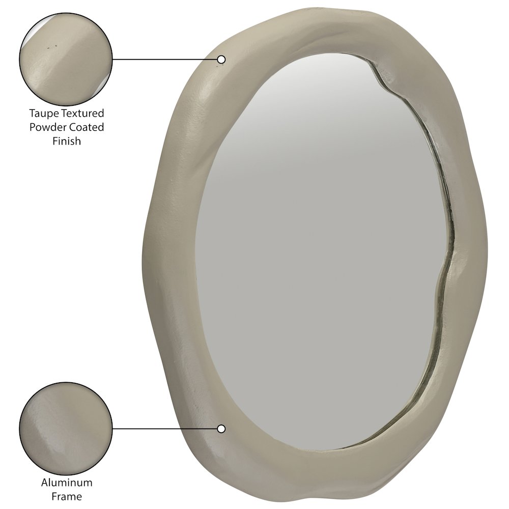 Armada Taupe Aluminum Mirror