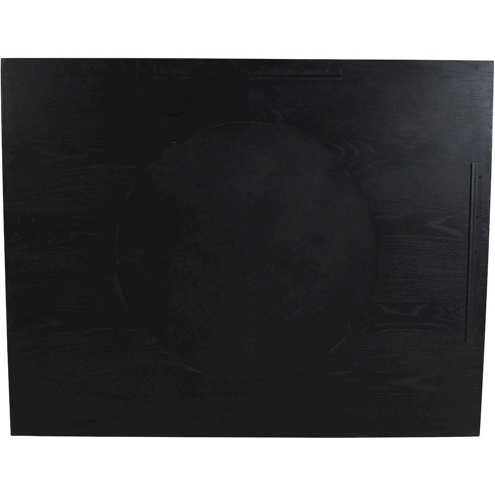 Optic Black Oak Wood Frame Mirror