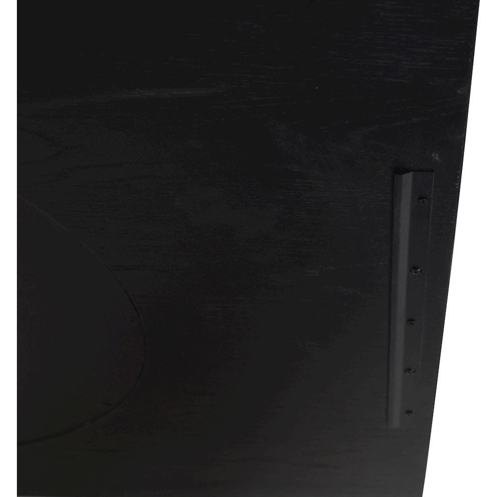 Optic Black Oak Wood Frame Mirror