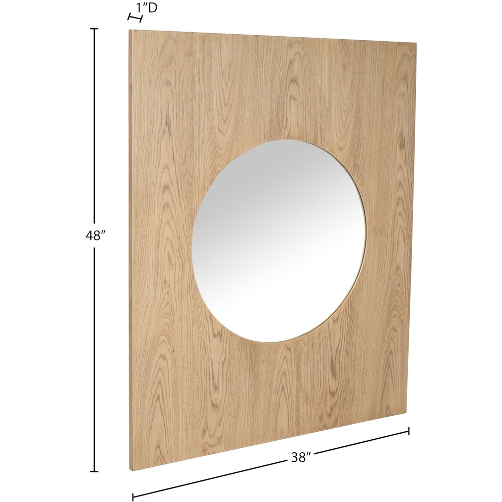 Optic Natural Oak Wood Frame Mirror