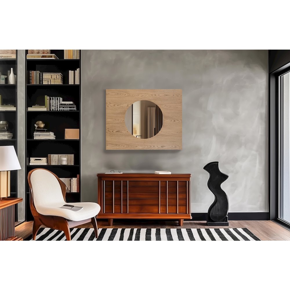 Optic Natural Oak Wood Frame Mirror