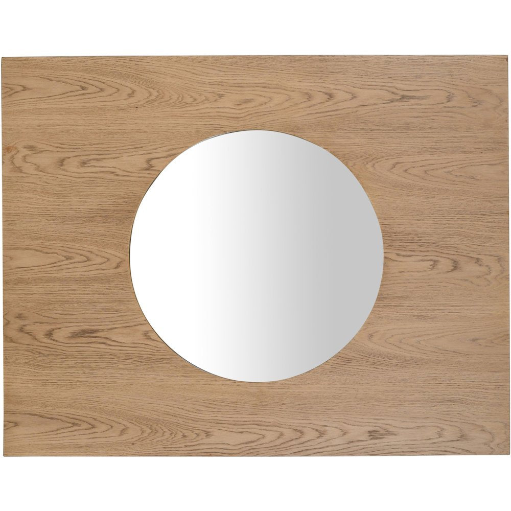 Optic Natural Oak Wood Frame Mirror