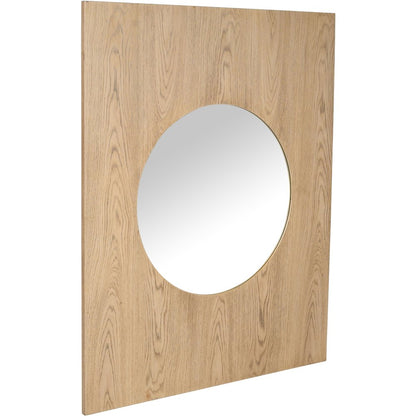 Optic Natural Oak Wood Frame Mirror