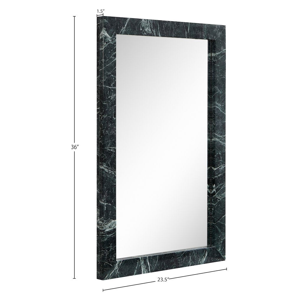 Pavia Green Genuine Marble Frame Mirror