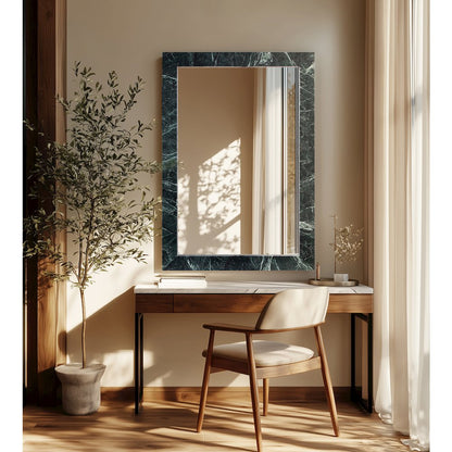 Pavia Green Genuine Marble Frame Mirror