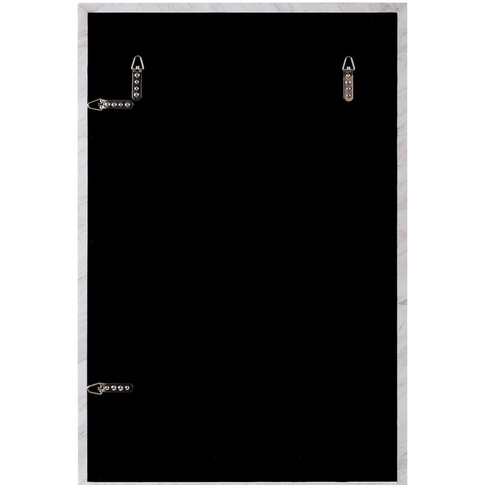Pavia White Genuine Marble Frame Mirror