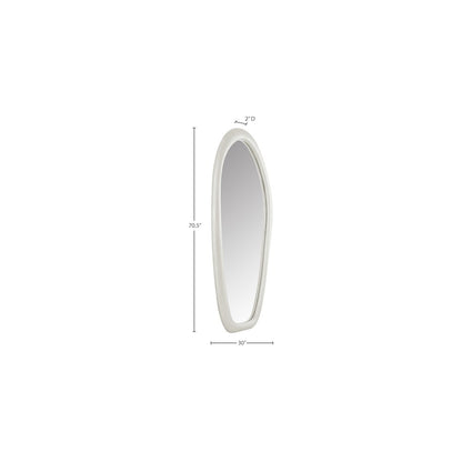 Holland White Polyresin Mirror