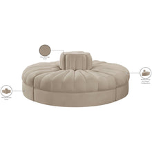 Rummi Beige Velvet Performance Fabric Upholstered 4pc. Modular Sofa