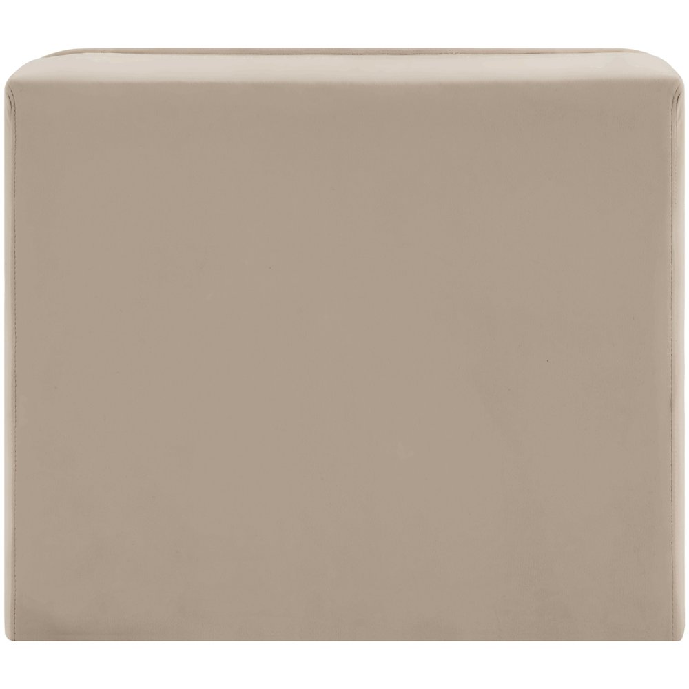 Rummi Beige Velvet Performance Fabric Upholstered Modular Chair