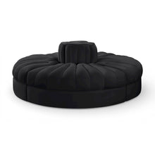 Rummi Black Velvet Performance Fabric Upholstered 4pc. Modular Sofa