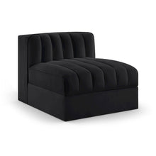 Rummi Black Velvet Performance Fabric Upholstered Modular Chair