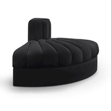 Rummi Black Velvet Performance Fabric Upholstered Modular Chair