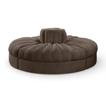 Rummi Brown Velvet Performance Fabric Upholstered 4pc. Modular Sofa
