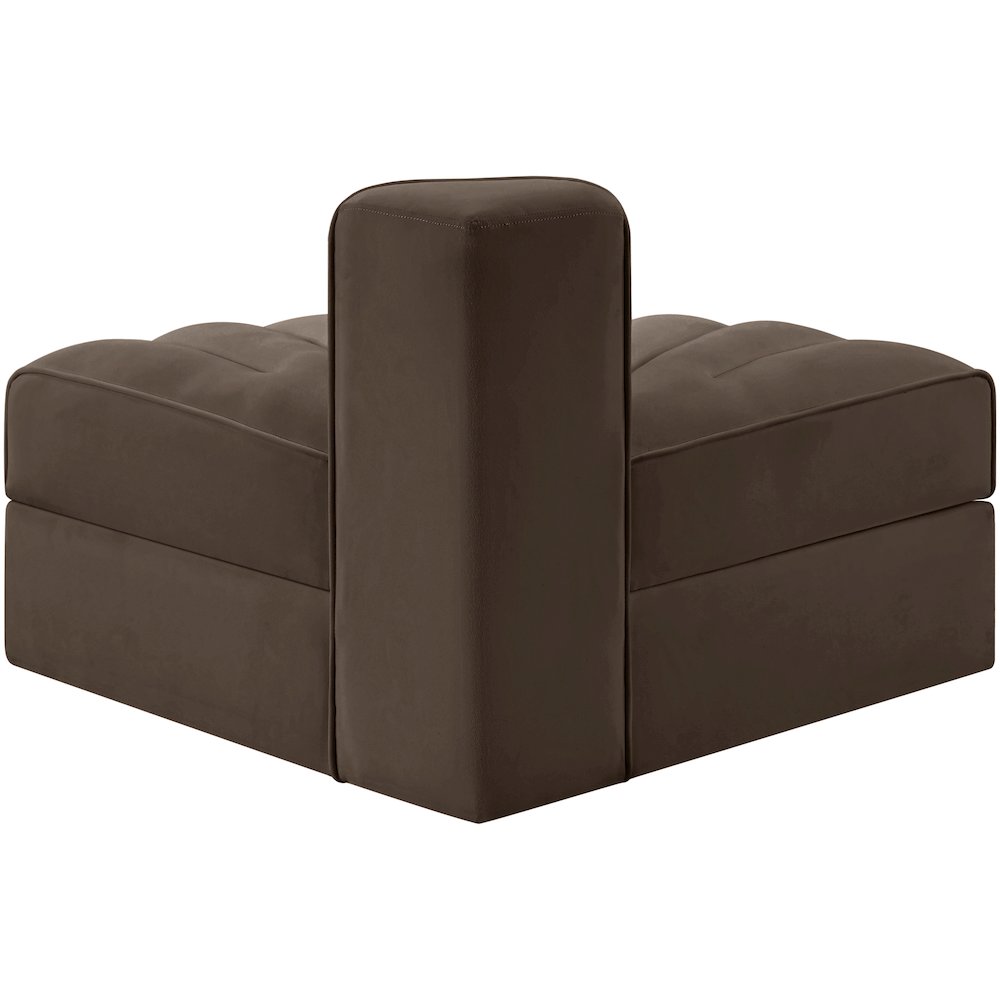 Rummi Brown Velvet Performance Fabric Upholstered Modular Chair