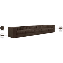 Rummi Brown Velvet Performance Fabric Upholstered 5pc. Modular Sofa