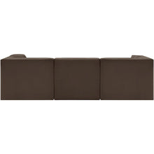 Rummi Brown Velvet Performance Fabric Upholstered 4pc. Modular Sectional