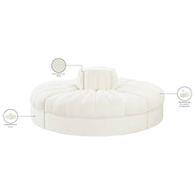 Rummi Cream Velvet Performance Fabric Upholstered 4pc. Modular Sofa