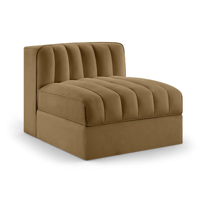 Rummi Saddle Velvet Performance Fabric Upholstered Modular Chair