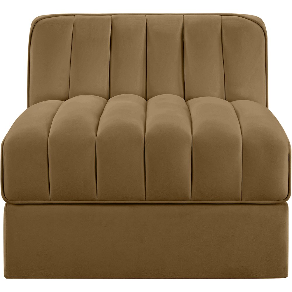 Rummi Saddle Velvet Performance Fabric Upholstered Modular Chair