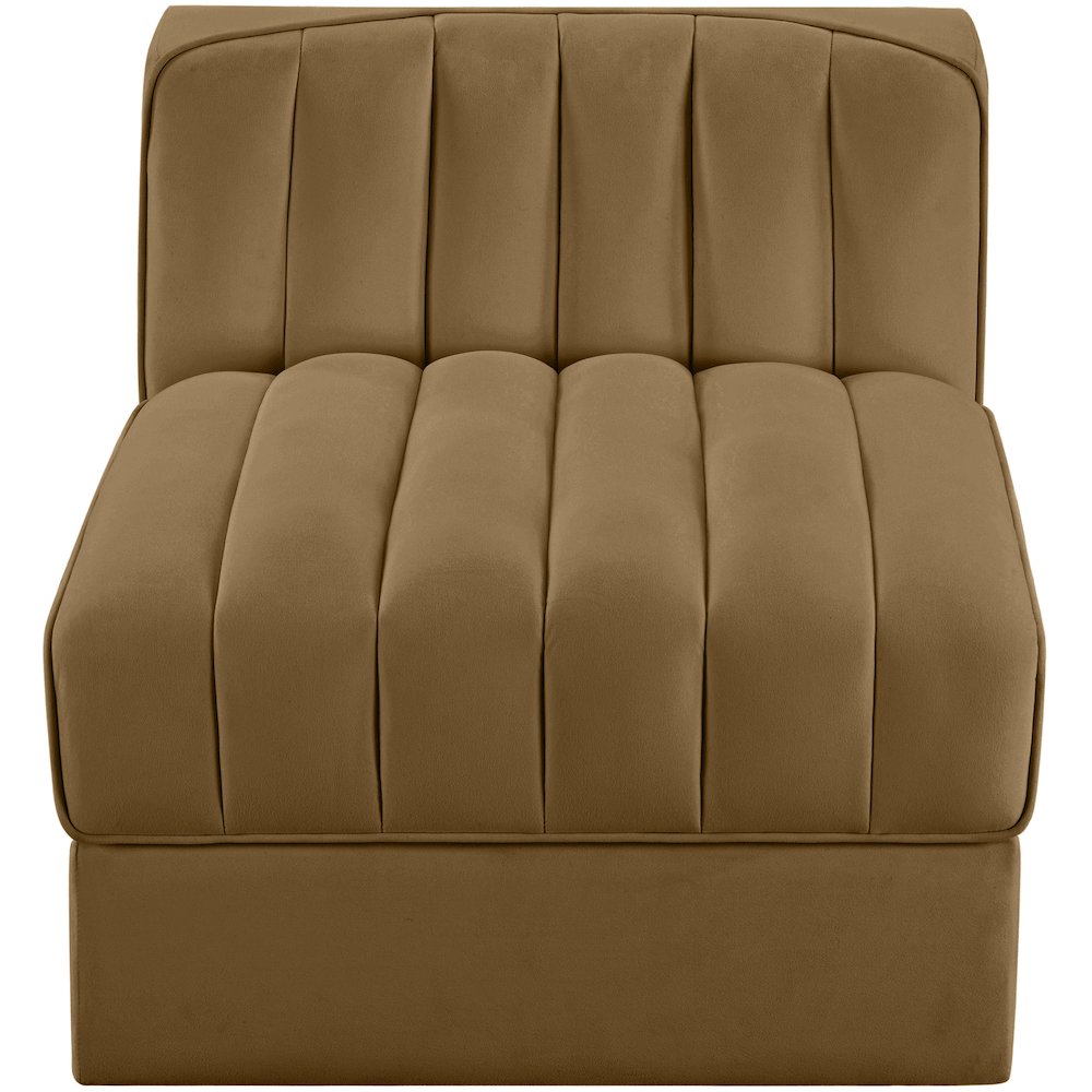 Rummi Saddle Velvet Performance Fabric Upholstered Modular Chair