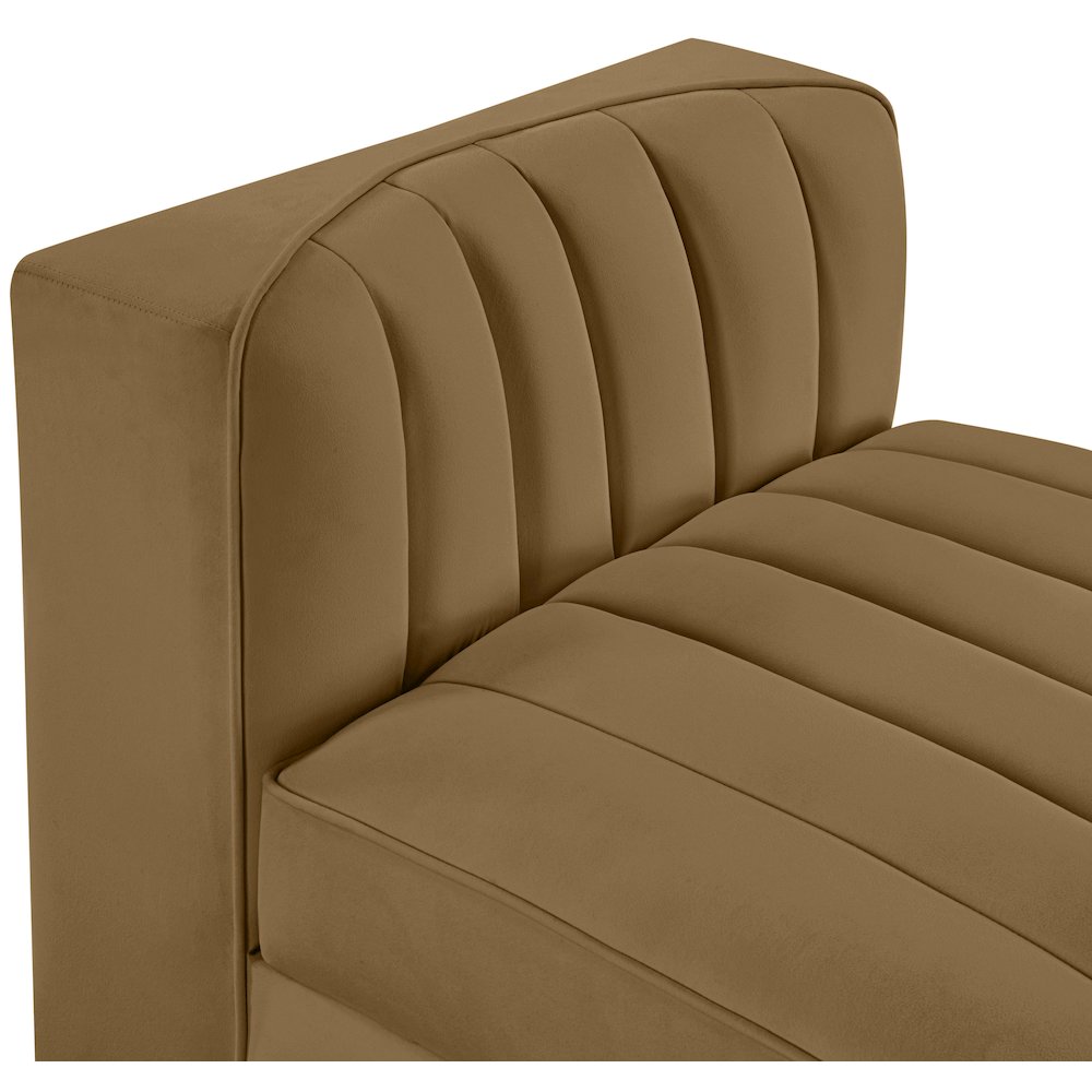 Rummi Saddle Velvet Performance Fabric Upholstered Modular Chair