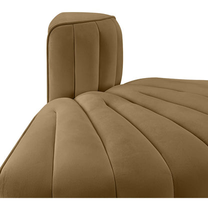 Rummi Saddle Velvet Performance Fabric Upholstered Modular Chair