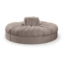 Rummi Taupe Velvet Performance Fabric Upholstered 4pc. Modular Sofa
