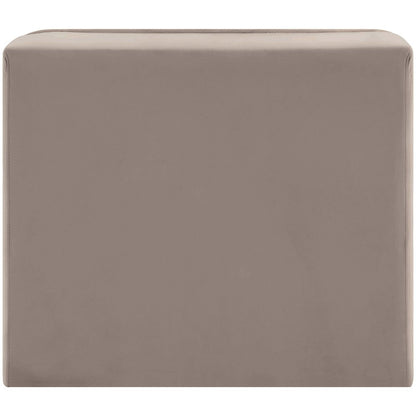 Rummi Taupe Velvet Performance Fabric Upholstered Modular Chair