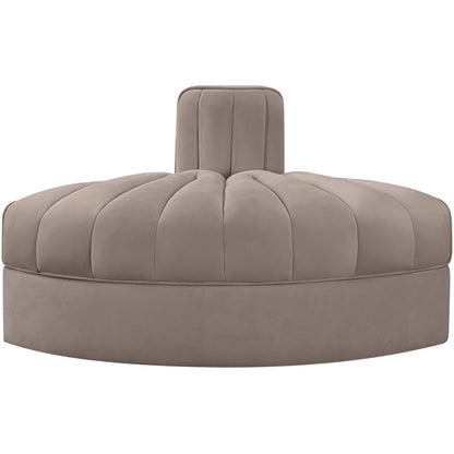 Rummi Taupe Velvet Performance Fabric Upholstered Modular Chair