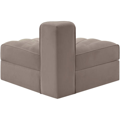 Rummi Taupe Velvet Performance Fabric Upholstered Modular Chair