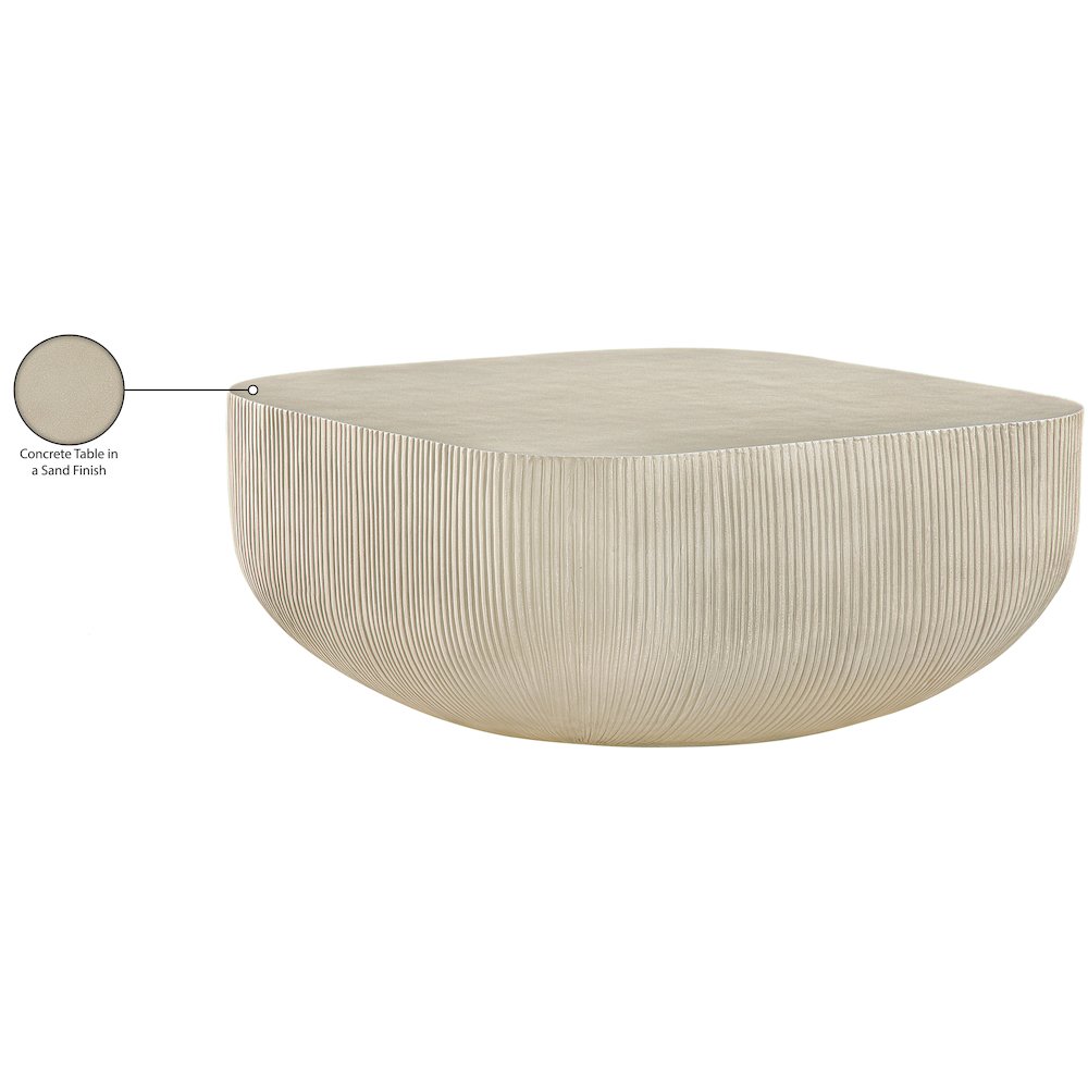 Sonara Beige Concrete Indoor/Outdoor Coffee Table
