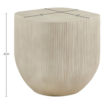 Sonara Beige Concrete Indoor/Outdoor End Table