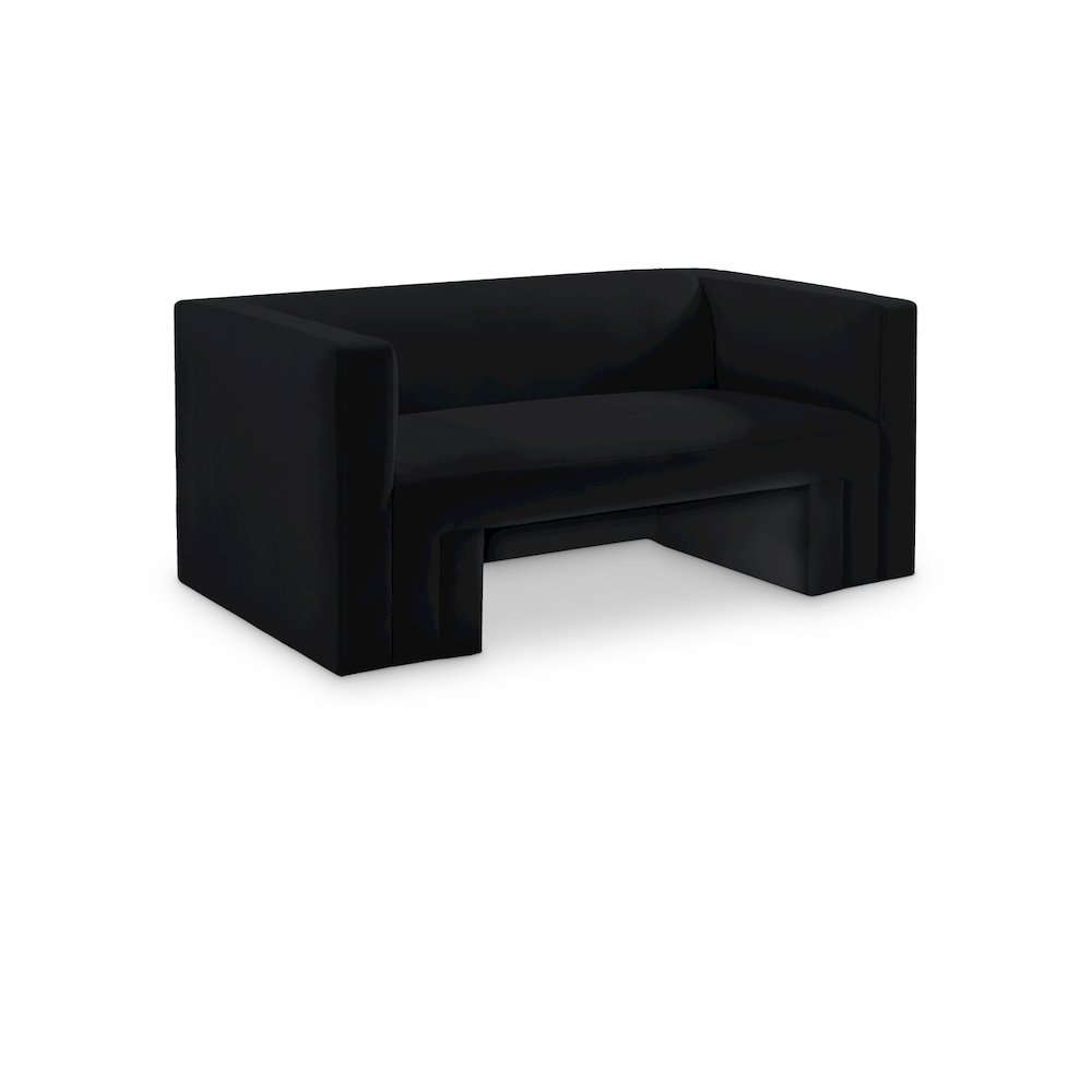 Henson Black Velvet Loveseat