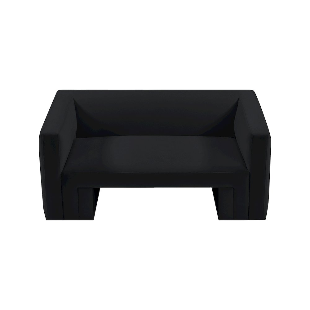 Henson Black Velvet Loveseat